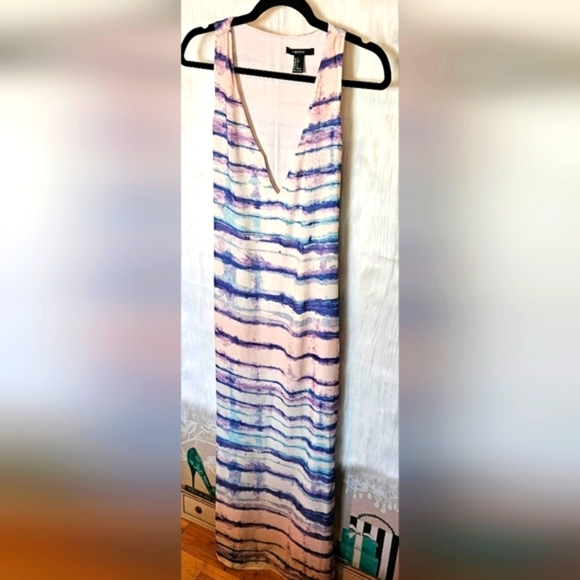Forever 21 Spring Watercolor Striped Maxi Dress - Picture 2 of 7